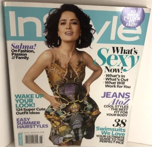 In Style Magazine Salma Hayek Fashion Easy Summer Hair Jeans Swimsuits June 2010 - Foto 1 di 9