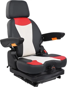 Universal Lawn Mower Seat,Highback Low Suspension Forklift Seat with Adjustable - Picture 1 of 6