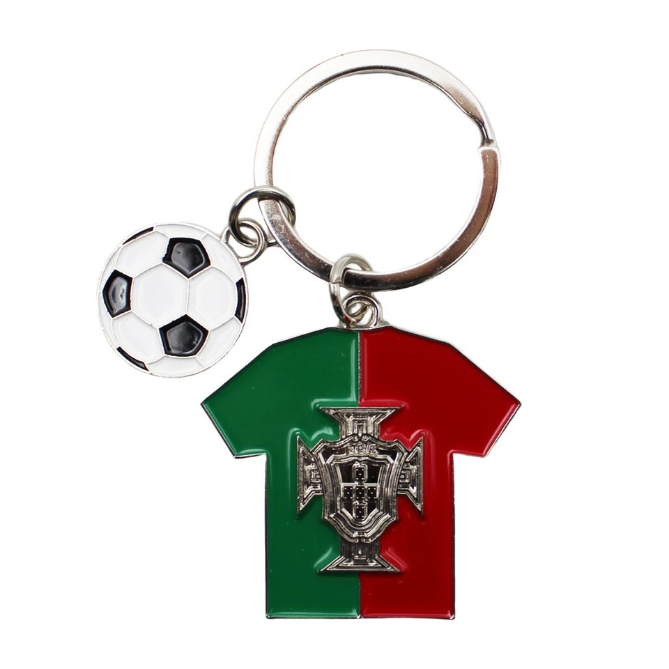 Chaveiro camiseta seleção nacional de Portugal com bola de futebol - Imagem 1 de 1