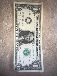 07 06 1953 $1 Fancy Serial Number Birthday Anniversary Date July 6, 1953 - Picture 1 of 4