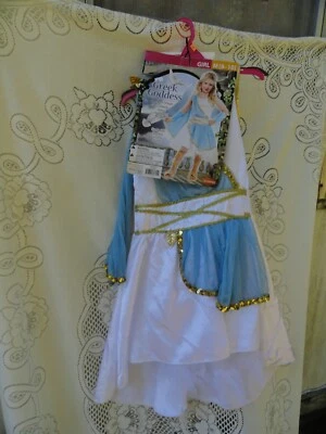 Disfraz de Diosa Griega Niñas Halloween Talla 8-10 (Azul/Blanco) Foto 1 de 3