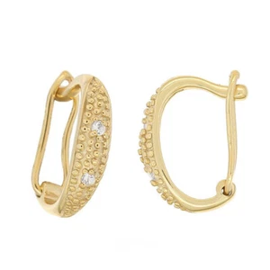 1PC 18kt Gold Plated Sterling Silver CZ Pendant Connector Clasp Slider #97794 - Picture 1 of 1