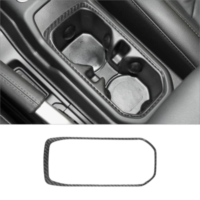 Cubierta de portavasos de agua central de fibra de carbono para Jeep Wrangler JL Gladiator Foto 1 de 4