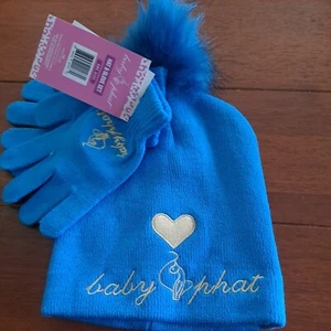 Baby Phat Girls Hat & Gloves Set -Blue- NWT - Picture 1 of 1