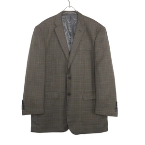 Giorgio Fiorelli Brown Plaid Blazer Jacket 44R - Picture 1 of 10