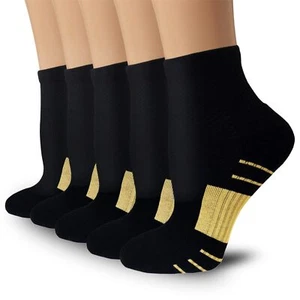 Copper Ankle Compression Socks for Women & Men - Plantar Fasciitis Arch Suppo... - Picture 1 of 9