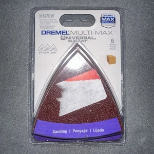 DREMEL MM70W MULTI-MAX SANDING PAPER 6 PIECES 3 GRITS NEW Sealed Package - Picture 1 of 3