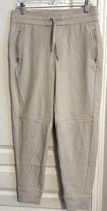 Athleta Damen Jogginghose Größe 8 Creme Kordelzug Taille Reißverschlusstaschen - Bild 1 von 7