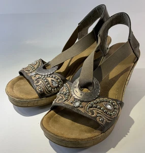 Rieker Antistress Roberta Sandal Size 8.5 Size 39 Beaded Comfort Cushion - Picture 1 of 10