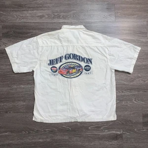 Vtg Y2K NASCAR Jeff Gordon Chevrolet Dupont Camp Collar Button Up Shirt Sz. XL - Picture 1 of 18