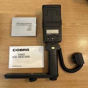 Cobra D650 Flash Outfit for Ricoh: LCD Dedicated w/ Pro-grip & Bracket EXC COND - Picture 1 of 13