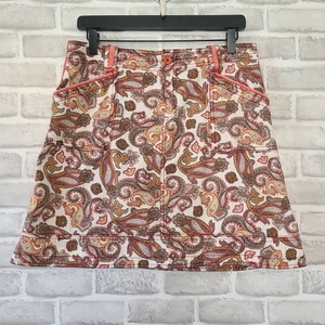 Minifalda Aventura Algodón Orgánico Línea A Carga Boho Paisley Festival Western 8 - Imagen 1 de 5