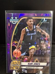 2024-25 Bowman U Chrome - Kam Jones 1st Bowman Purple Lava Refractor #39 - Picture 1 of 2