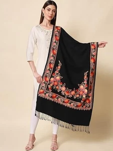 Winter Schal Damen Kaschmir Aari Stickerei Stola – Handgefertigte  71x203 cm - Bild 1 von 6