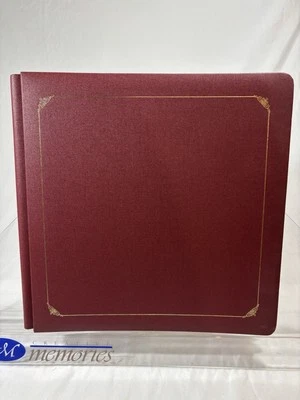 Álbum Creative Memories Original 12x12 ROJO BORGOÑA Lámina Dorada con Páginas Estilo Antiguo Foto 1 de 4