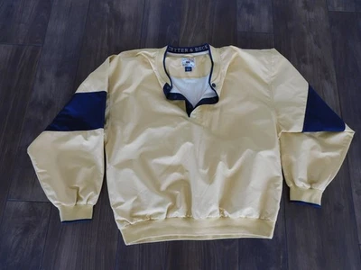 Chaqueta Pullover Cutter & Buck Para Hombre Grande Tostada Azul Marino Country Club Wilbraham Golf Foto 1 de 4
