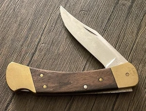 CUCHILLO BUCK VINTAGE AÑOS 70 EE. UU. - 110 2 PUNTOS - CUCHILLO DE CAZA PLEGABLE CON BLOQUEO 4 PINES - Imagen 1 de 7