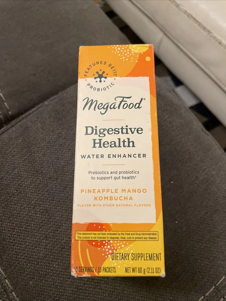 MegaFood Potenciador de Agua Salud Digestiva - PIÑA MANGO Kombucha 10 Pks NUEVO Foto 1 de 4