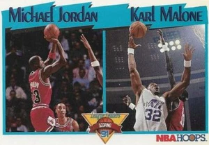 1 Michael Jordan/Karl Malone 1991-92 aros #306 puntería líderes toros jazz - Imagen 1 de 1