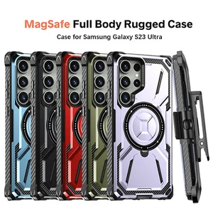 For Samsung Galaxy S23 Ultra S22 Plus S21 Military Cover MagSafe Magnetic Case - Picture 1 of 64