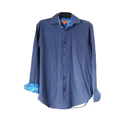 "Camisa de vestir Tallia para hombre talla 14,5"" pequeña clásica a lunares cachemira puño abatible" Foto 1 de 4