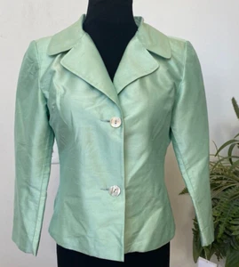 NWT Lilly Pulitzer Women’s Sage Green 100% Silk Blazer Jacket Size M Ret. $198 - Picture 1 of 5