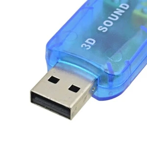 PC Computer 5.1 Channel 3.5mm Audio USB 2.0 External to 3D Sound Card - Picture 1 of 6
