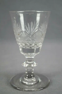 Early 19th Century Pittsburgh Hand Blown Cut Flint Glass Wine Glass Circa 1820 B - Picture 1 of 9