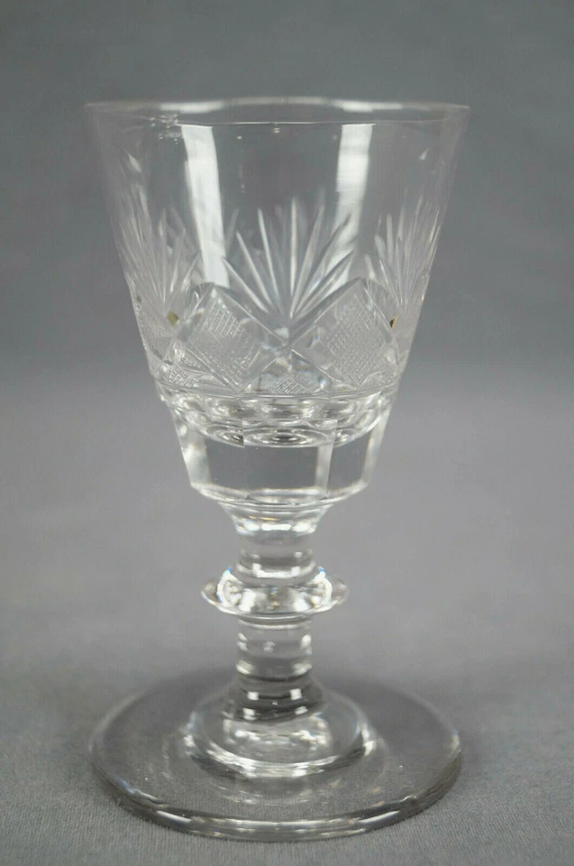 Early 19th Century Pittsburgh Hand Blown Cut Flint Glass Wine Glass Circa 1820 B - Image 1 of 4