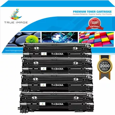 4 PACK 36A CB436A Toner Cartridge for HP LaserJet P1505n M1522n MFP M1120 M1120n - Image 1 of 4