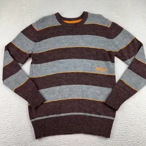 Vintage Billabong Sweater Men's Medium Striped Wool Blend Long Sleeve Skate Y2K - Picture 1 of 8