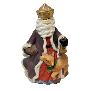 Vintage Hand Painted Ceramic Santa Claus Christmas Bell 5 Inch - Picture 1 of 5