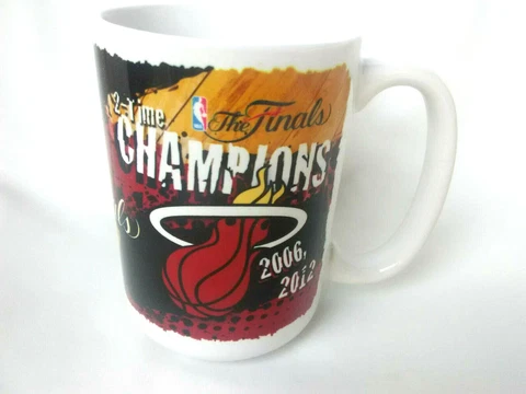 Miami Heat  NBA 2-Time Champions 2006 2012 Coffee Mug 15 Oz Cup The Finals New Cover