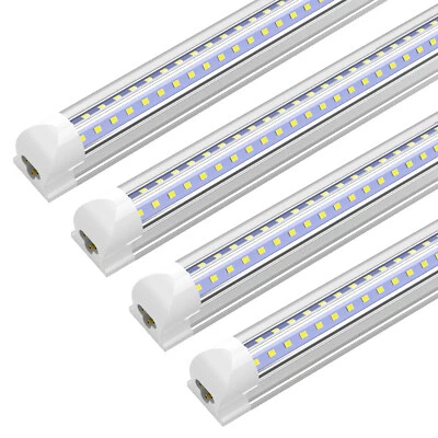 T8 8FT LED Shop Lights 72W 6500K 8' Garage Ceiling LED Tube Light Fixtures 25PCS - Image 1 of 4