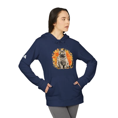 British Shorthair Cat - adidas Unisex Fleece Hoodie, Cat Lovers, Activewear - Image 1 of 2