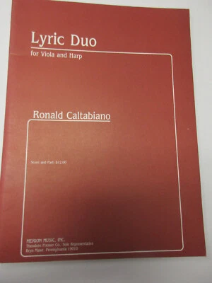 Ronald Caltabiano Lyric Duo for Viola and Harp Sheet Music Merion Music - Image 1 of 4