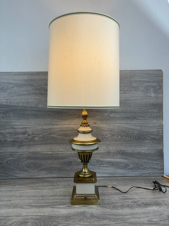 Elegante Lámpara de Mesa STIFFEL Vintage Incluye Tonos Originales MCM Art Deco Foto 1 de 4