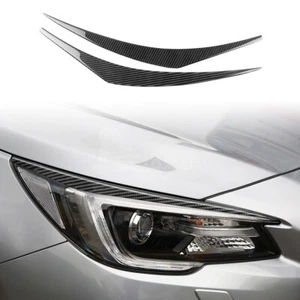 Carbon Fiber Headlight Eyebrows Eyelids Covers for Subaru Legacy Outback 15-19 - Picture 1 of 9