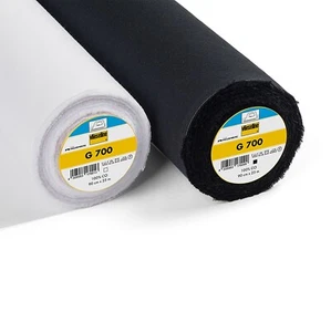 Vilene G700 100% Cotton Woven Interfacing Iron On Fusible White Black Vlieseline - Picture 1 of 4