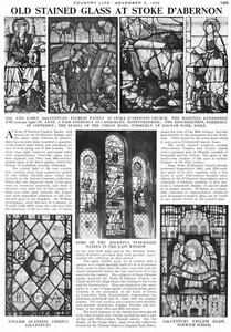 1950 Old Stained Glass Windows At Stoke D'Abernon Church Surrey - Picture 1 of 1