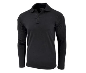 T-shirt polo tattica TEXAR Elite Pro manica lunga uniforme militare nera - Foto 1 di 7