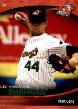 2008 Winston-Salem Warthogs Choice #13 Matt Long Granville Ohio OH Baseball Card