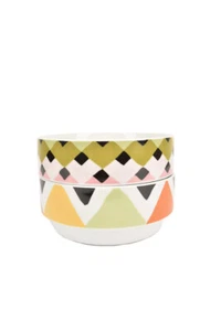 MAGPIE Bowls Set Dining Viva Kitchen Geometrical Multicolour Diameter 6'' MA0796 - Picture 1 of 5
