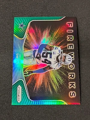 2020 Panini Prizm Football Jaylon Smith Fireworks Green Prizm #25 - Cowboys - Image 1 of 2