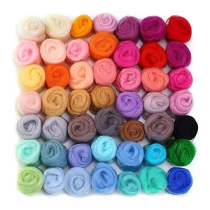 36/50 Colors Wool Felt Fibre Wool Yarns Roving for Needle Spinnings DIY dolls AU - Picture 1 of 14