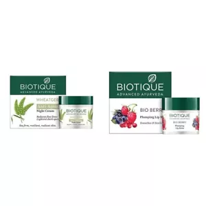 Biotique Bio Wheat Germ Nourishing Cream and Lip Balm - Picture 1 of 7