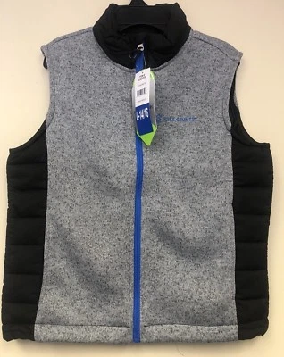 Colete híbrido de pele sintética Free Country masculino de lã - Tamanho: grande (14/16) - Imagem 1 de 2