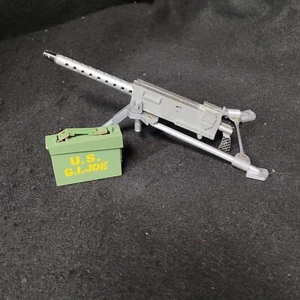 Vintage 1960's Hasbro GI-Joe 50 caliber machine gun & US GI Joe ammo box Japan - Picture 1 of 7