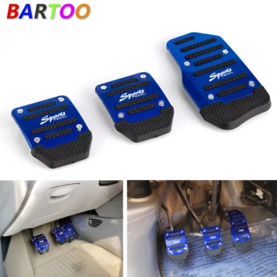 Blue 3X Vehicle Accelerator Brake Foot Pedal Cover Pad Car Auto Transmissio - Image 1 of 4
