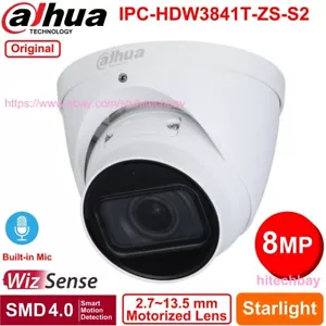 Dahua 8MP Starlight 5x Zoom SMD4.0 Mic PoE WizSense IP Camera IPC-HDW3841T-ZS-S2 - Picture 1 of 5